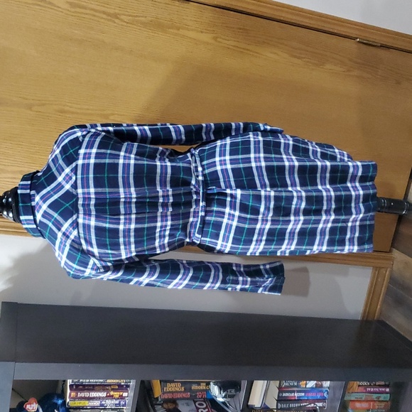 Gap X Pendleton Blue Plaid Shirt Dress - Picture 4 of 8